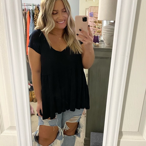 Free People Ruffled Top - Picture 2 of 3